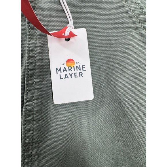 Marine Layer Breyer Utility Relaxed Fit Pants Vetiver Green Men's Size 34 - Picture 11 of 13